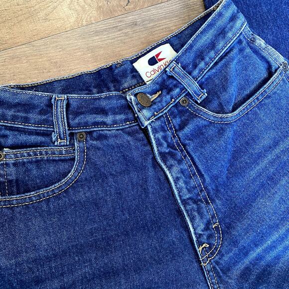 Vintage 80's Calvin Klein Women's High Rise Straight Leg Jeans 7x32 - Picture 12 of 16